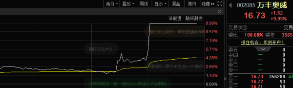 仁信配资 14:28，突然暴拉！百万手封单，直线涨停